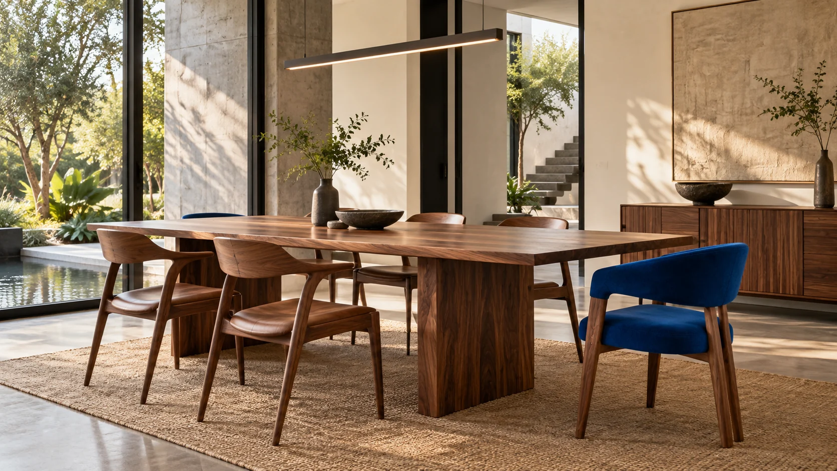 crafted dining furniture in a contemporary interior