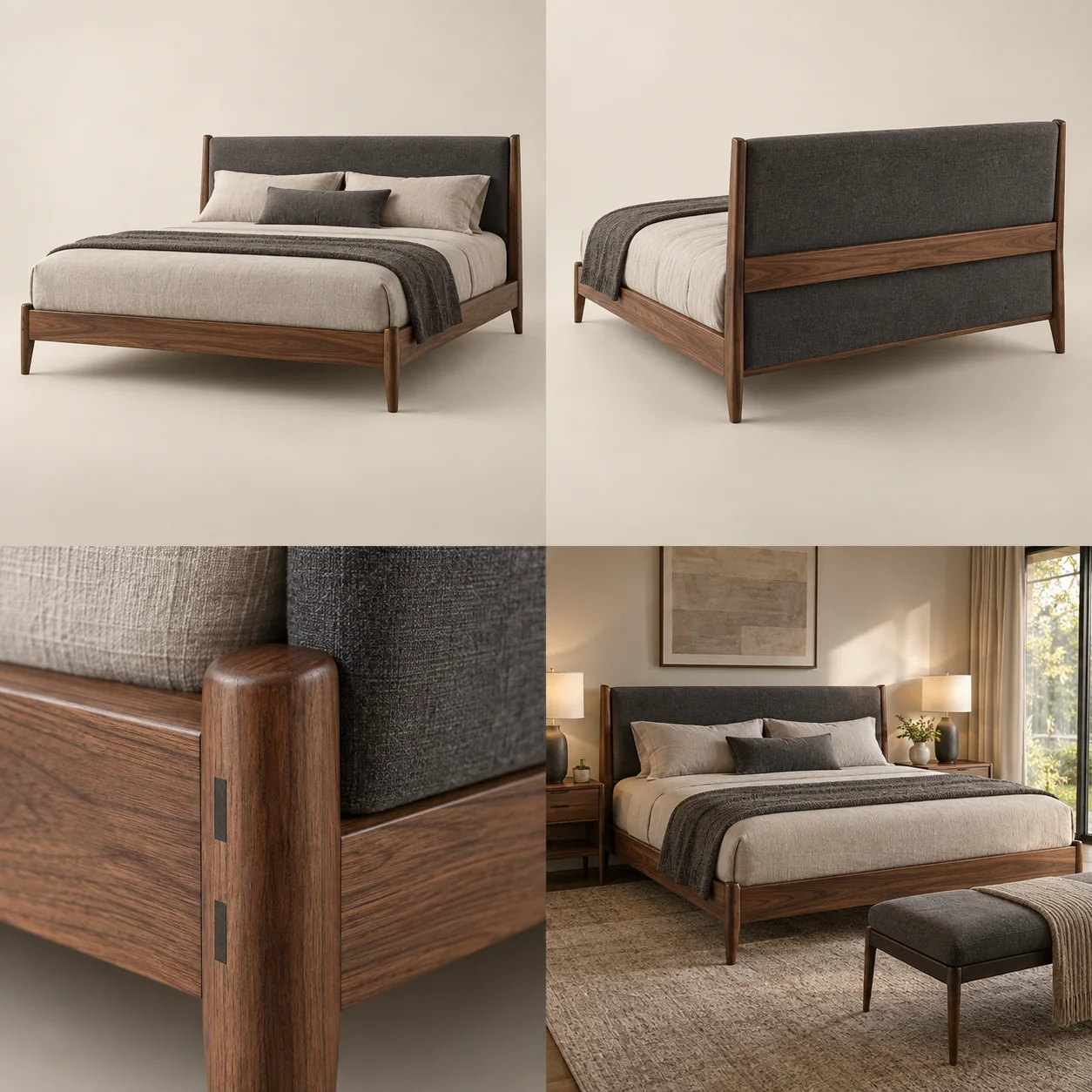 ARVIGA beds four views for bedroom