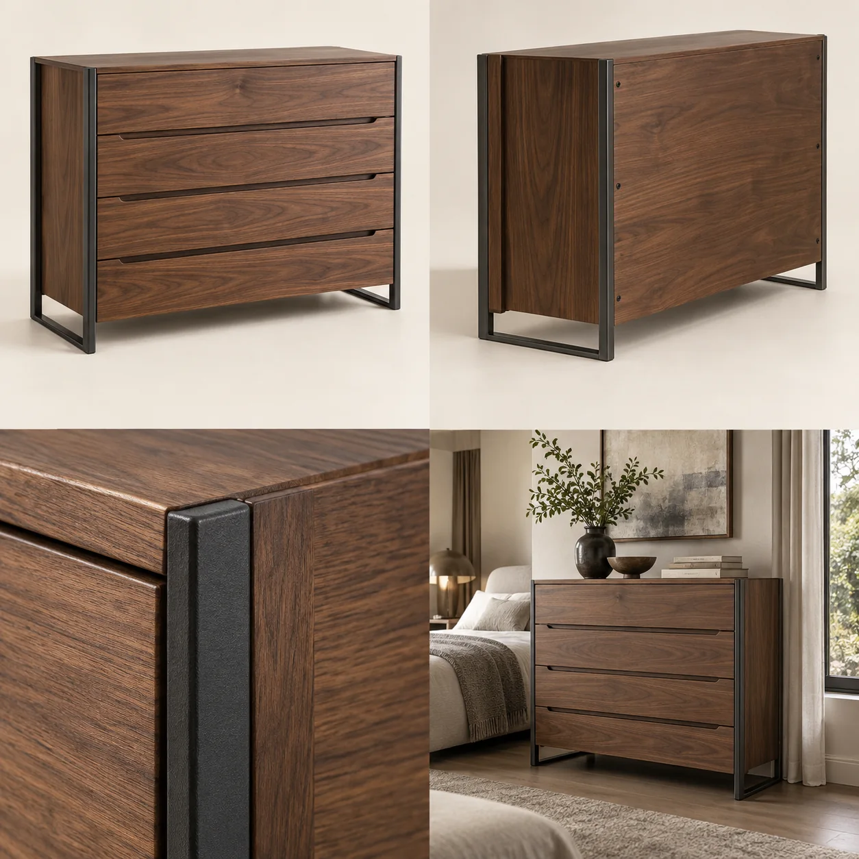 ARVIGA chests of drawers four views for bedroom