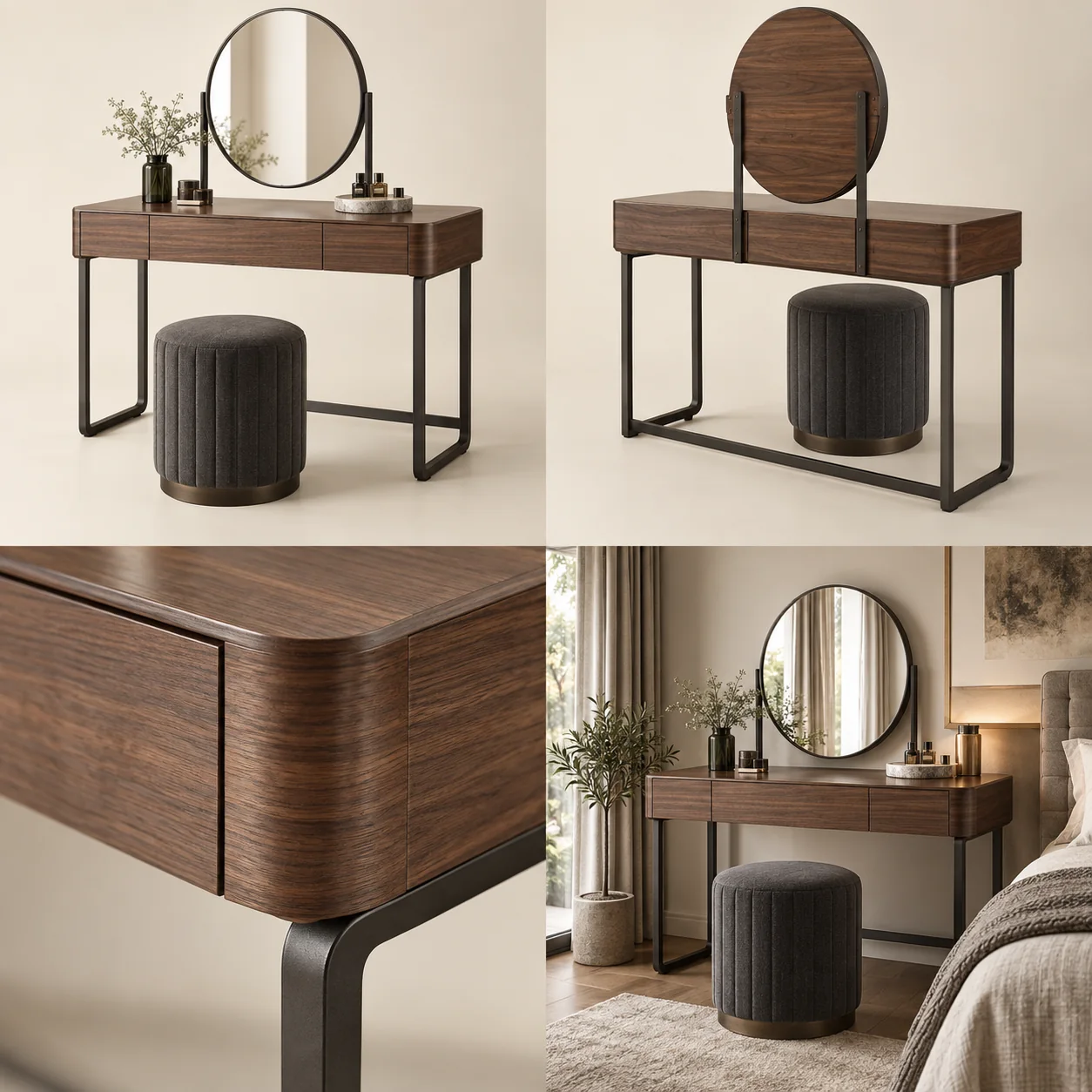 ARVIGA dressing/vanity tables four views for bedroom