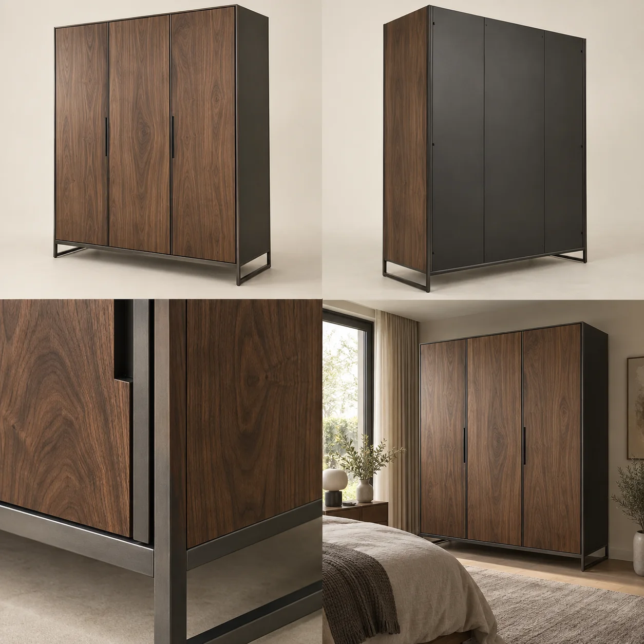 ARVIGA wardrobes four views for bedroom