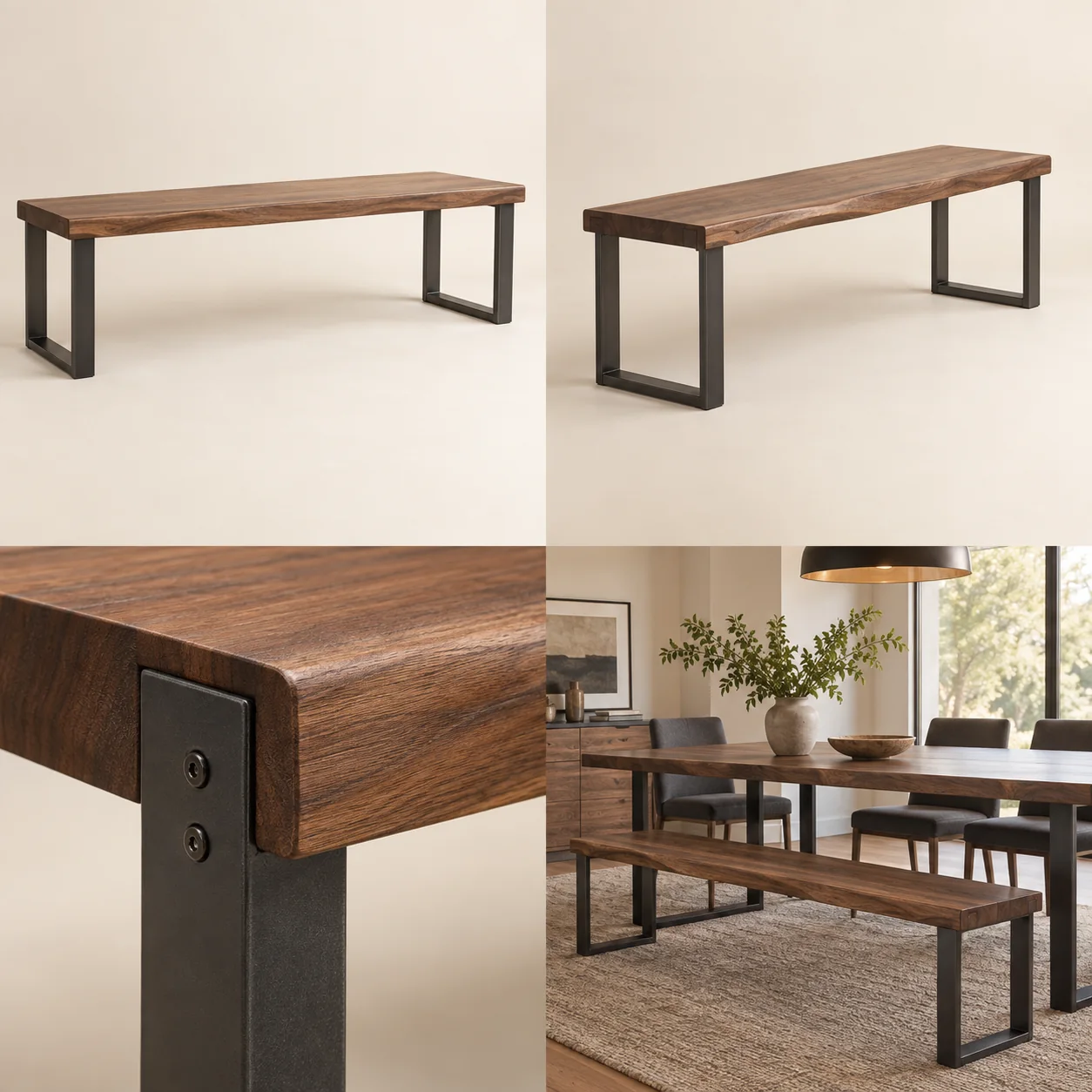 ARVIGA dining benches four views for dining