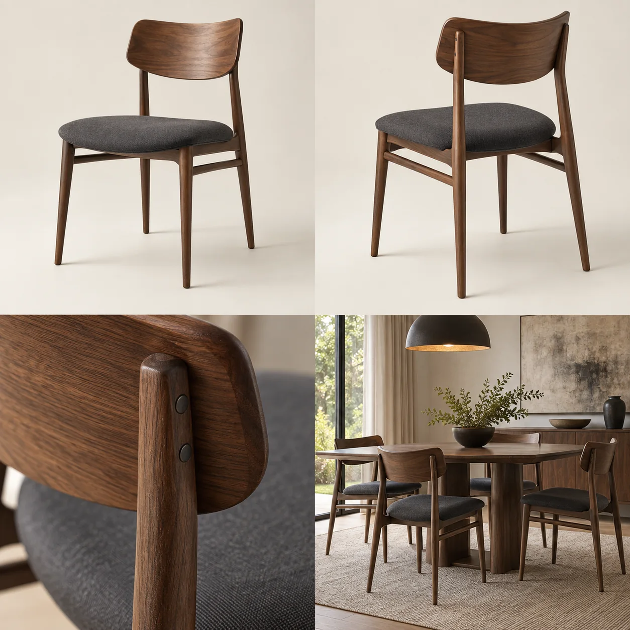 ARVIGA dining chairs four views for dining