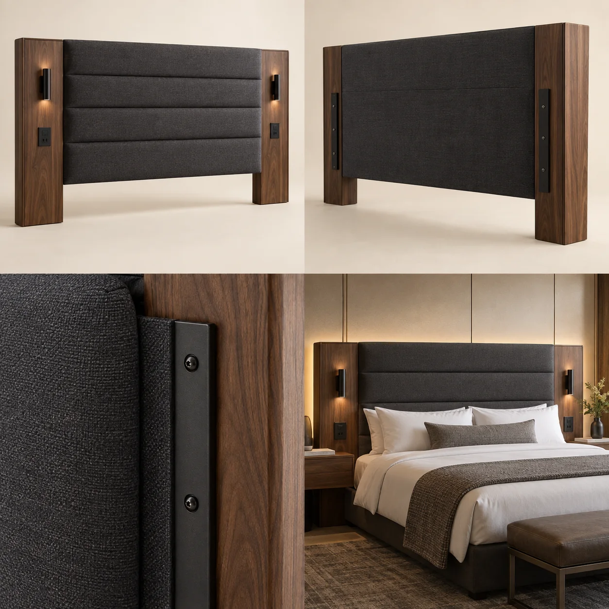 ARVIGA hotel headboards four views for hospitality & commercial