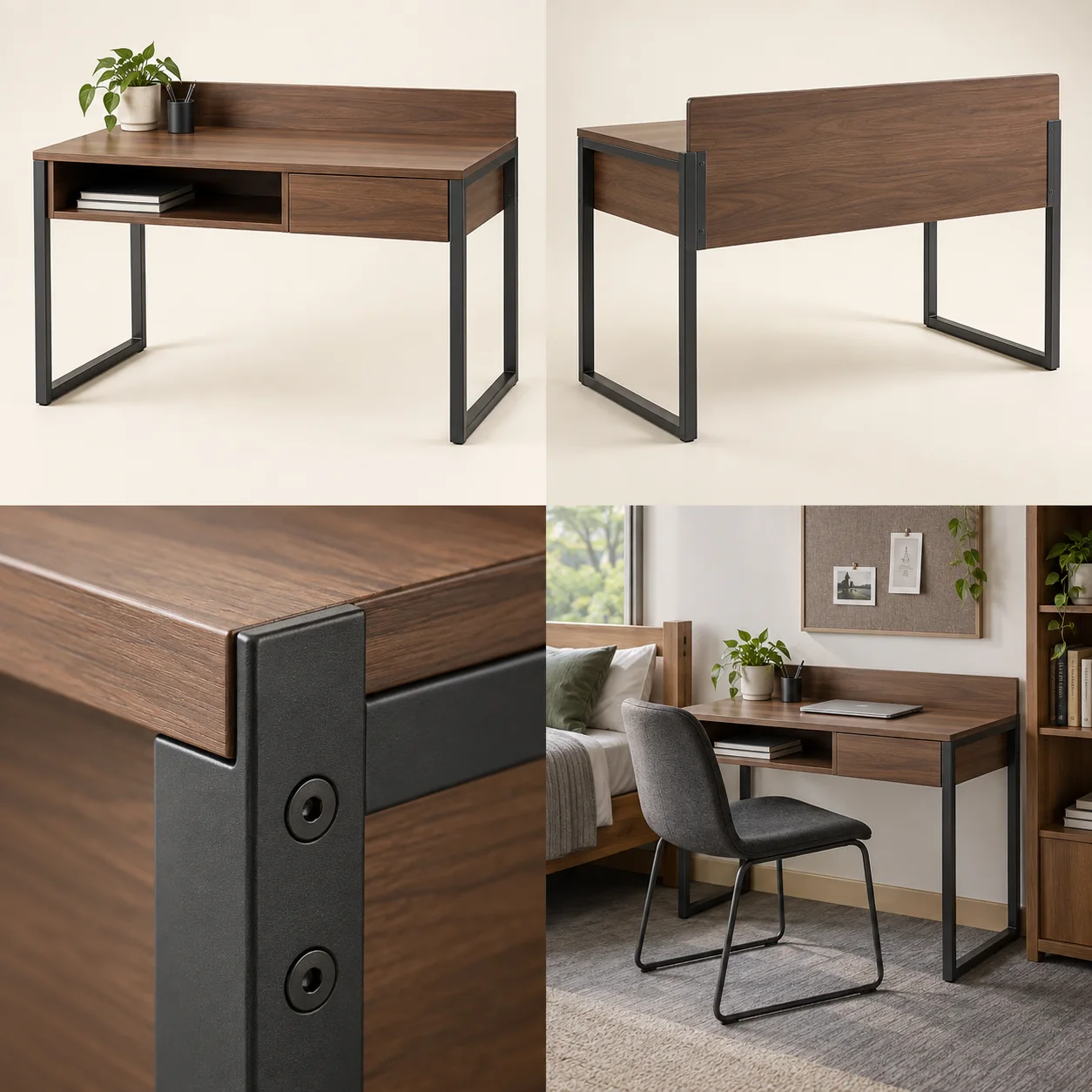 ARVIGA hostel study tables four views for institutional