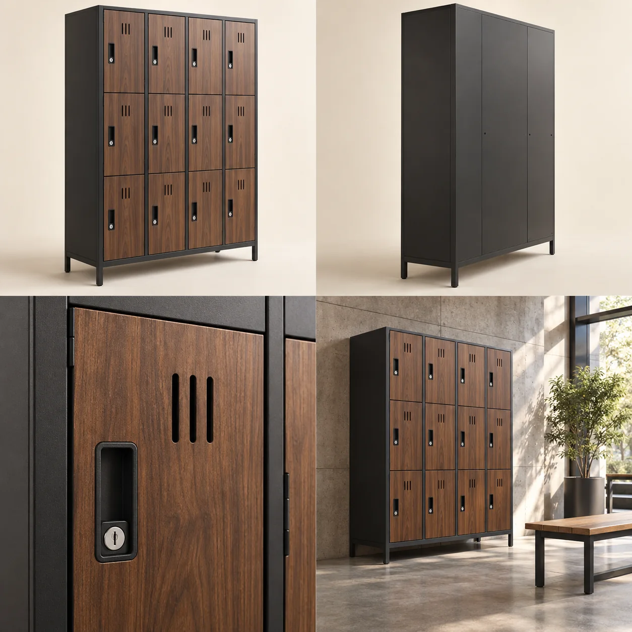 ARVIGA student lockers four views for institutional