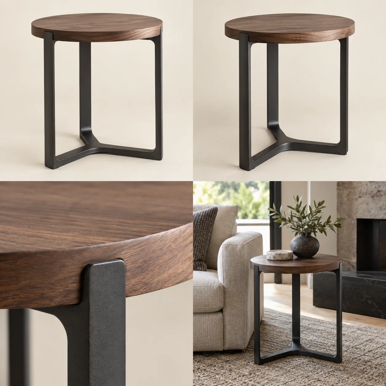 ARVIGA side/end tables four views for living room
