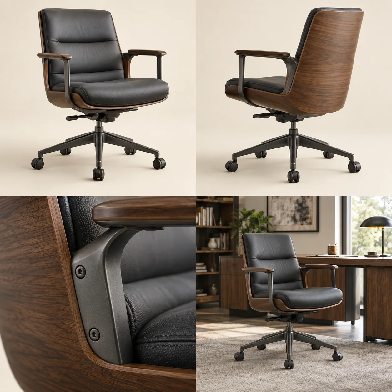 ARVIGA office chairs four views for office