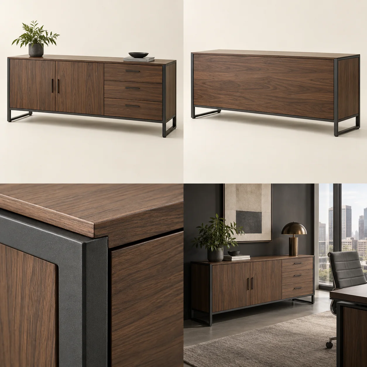 ARVIGA office storage units four views for office